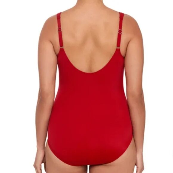 NEW Miradonna Swimsuit by Miraclesuit | Red - Picture 3 of 3